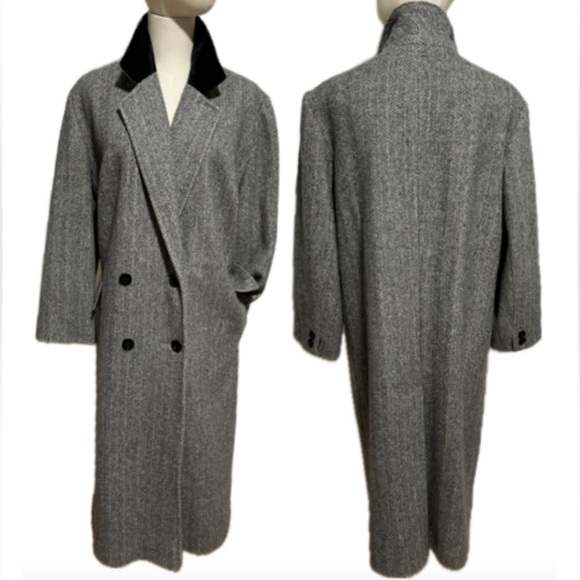 Beau Brem Jackets & Blazers - 70s BEAU BREM WOOL BLEND OVERSIZE HERRINGBONE NORMCORE VINTAGE LONGLINE COAT EUC